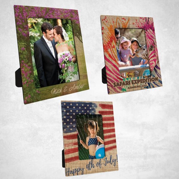 Blank Sublimatable Burlap Photo Frames Thumbnail