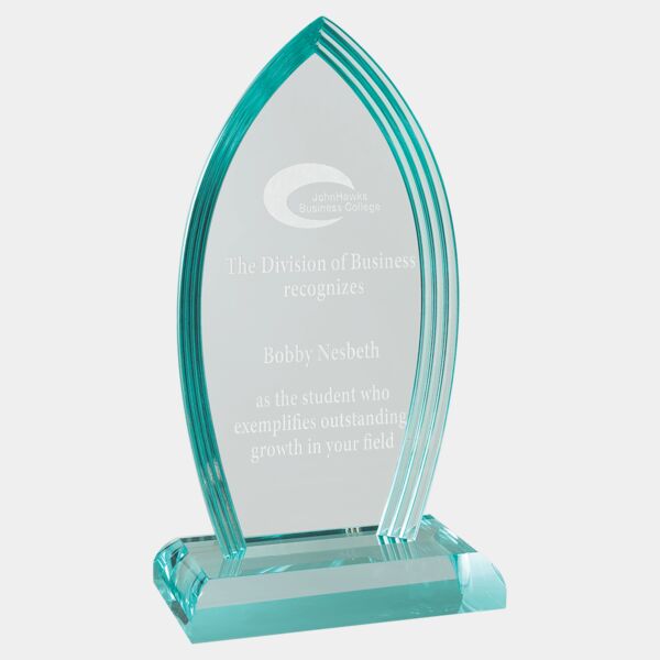 5 5/8" x 9 3/4" Flame Series Jade Acrylic Award Thumbnail