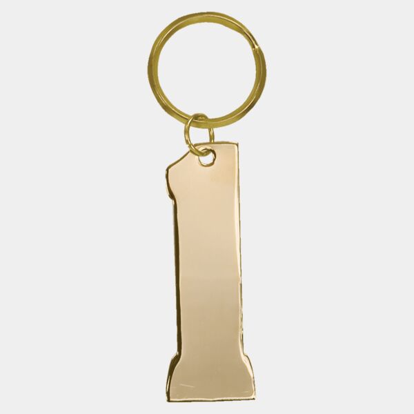 3/4" x 2 3/4" #1 Brass Keychain Thumbnail