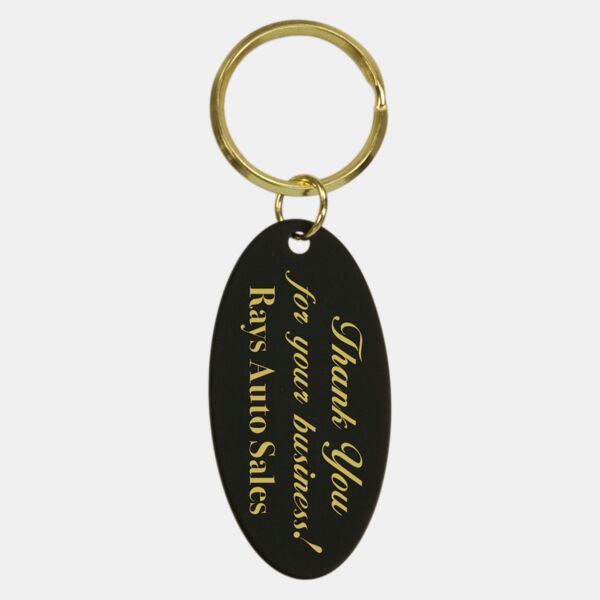 1 1/4" x 2 1/2" Oval Brass Keychain Thumbnail