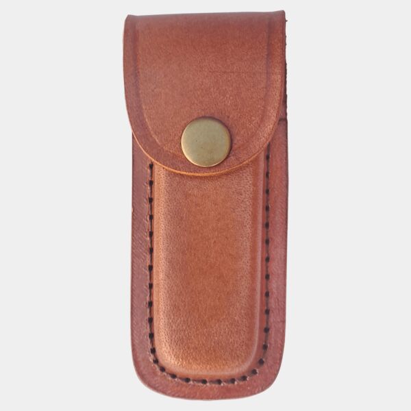 Bison River Leather Sheath with Snap Closure for Foldinig Knife up to 4" Long Closed Thumbnail