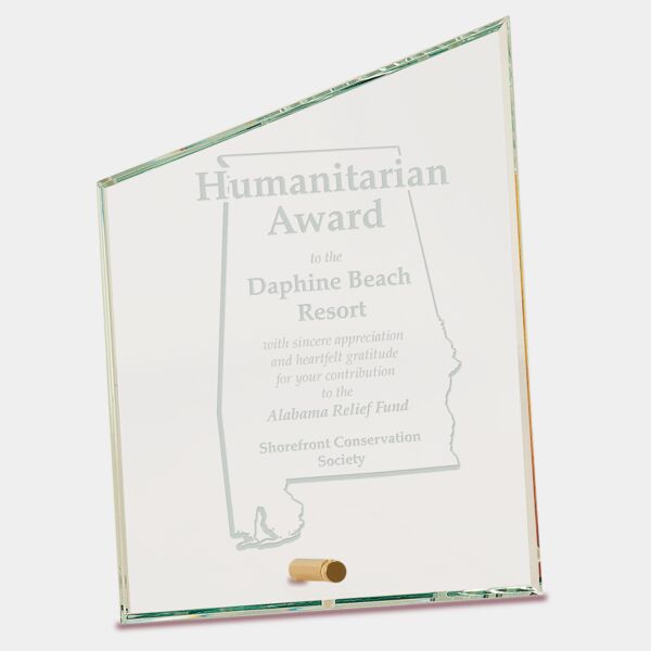 6" x 8" Slant Rectangle CrystalEdge Glass Thumbnail