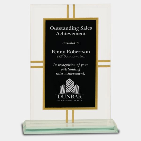 7 1/2" Contemporary Glass 4-Point Award Thumbnail