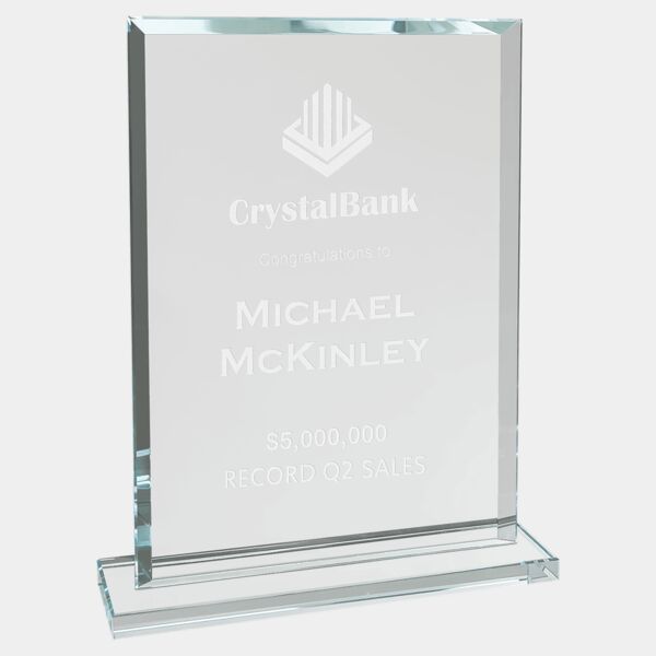 8 1/2" Rectangle Glass Award Thumbnail