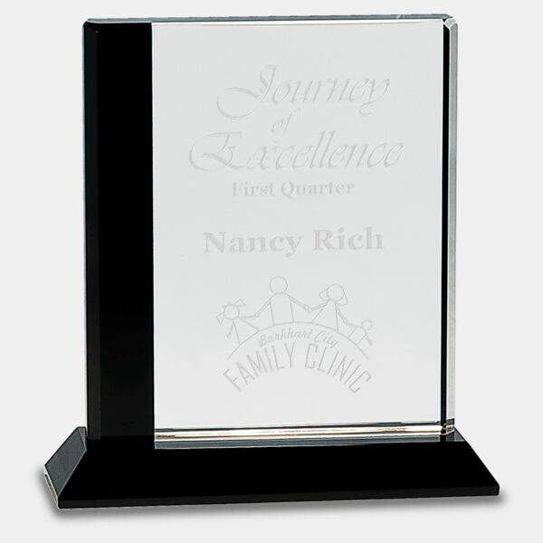 6 1/2" x 7" Edge Crystal on Base Thumbnail