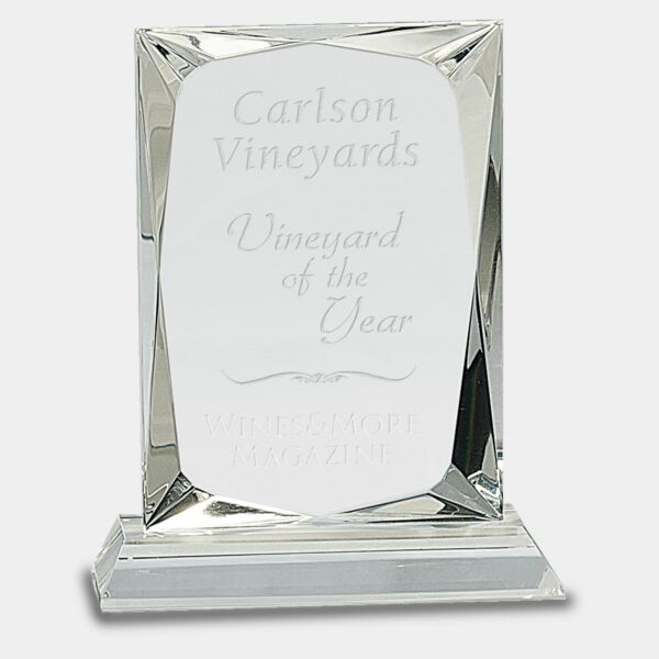 6 1/4" Crystal Rectangle on Base Thumbnail