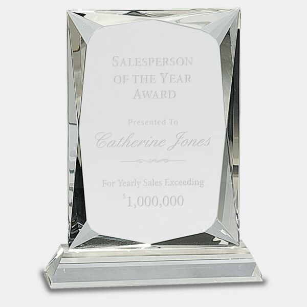 7 1/4" Crystal Rectangle on Base Thumbnail