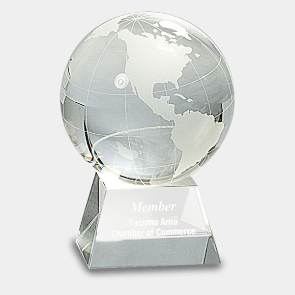 4 1/2" Crystal Globe on Base Thumbnail