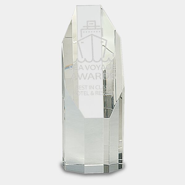 6" Octagon Slant-Top Crystal Tower Thumbnail
