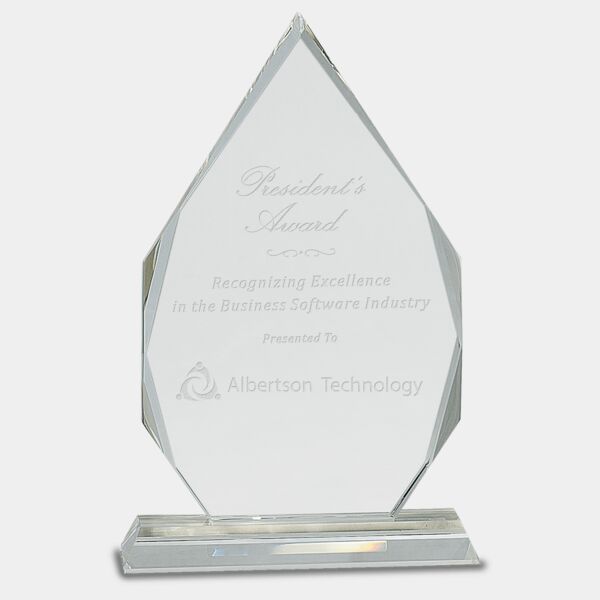 10 1/2" Crystal Diamond on Pedestal Base Thumbnail