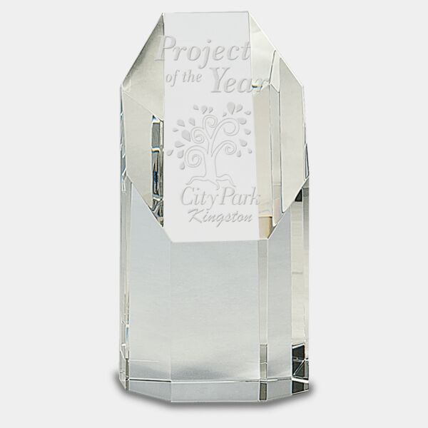 6 1/4" Crystal Octagon Tower Thumbnail