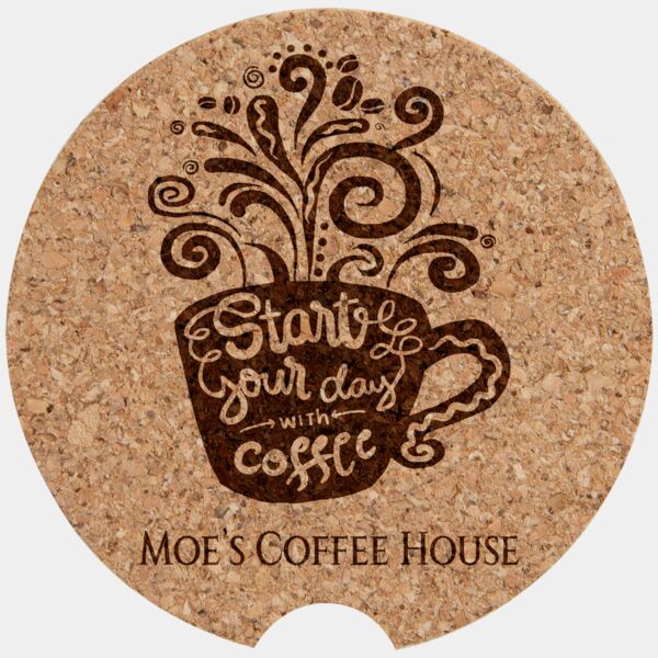 2 1/2" Cork Car Coaster Thumbnail