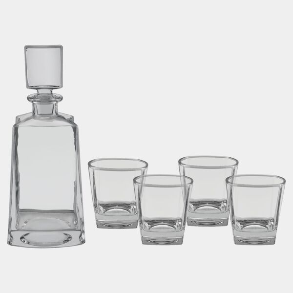 Polar Camel 750 mL 12" Tequila Decanter Set with Four 8 oz. Glasses in a Gift Box with Printed Paper Sleeve Thumbnail