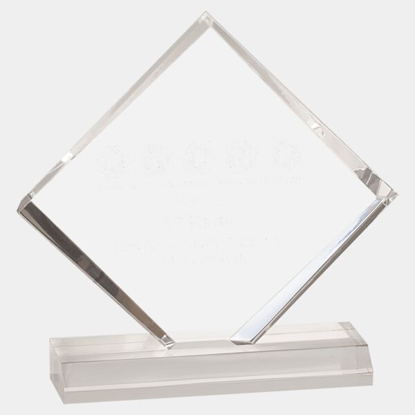 3 1/2" x 3 1/2" Diamond Jewel Beveled Acrylic Blank Thumbnail