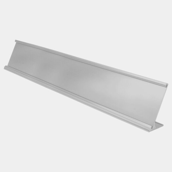 2" x 12", Satin , Kota Pro Aluminum Desk Holder, Fits 1/16" Thick Plastic Insert Thumbnail