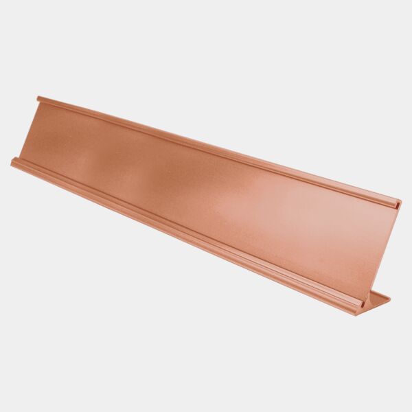 2" x 12", Polished , Kota Pro Aluminum Desk Holder, Fits 1/8" Thick Plastic Insert Thumbnail