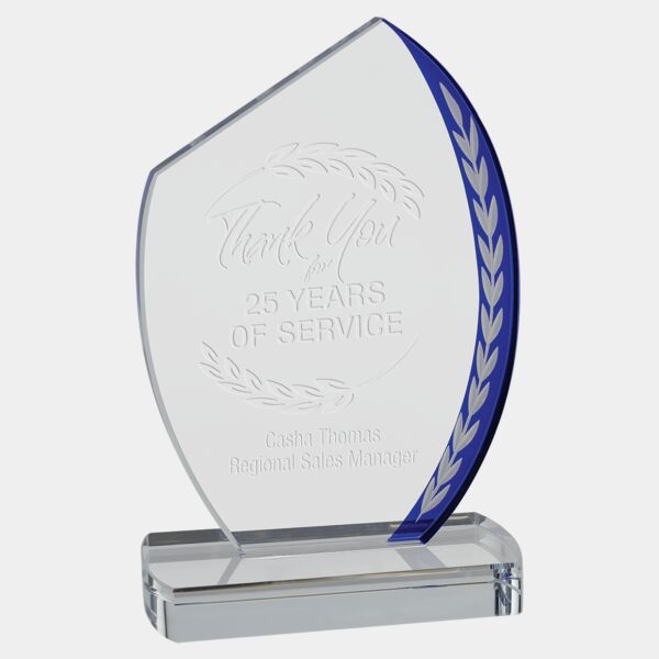 7 3/4" Slant Oval Edge Glass Thumbnail