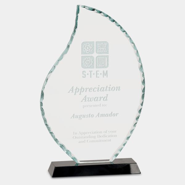 8 1/2" Flame Facet Glass on Base Thumbnail