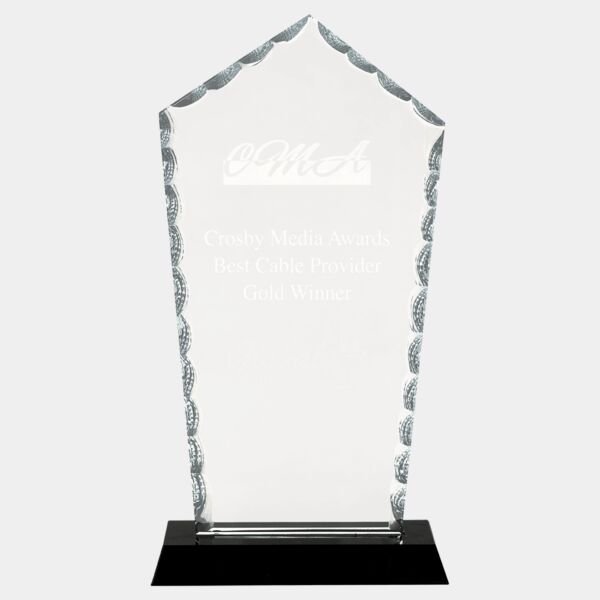 9 3/4" Diamond Facet Glass on Base Thumbnail