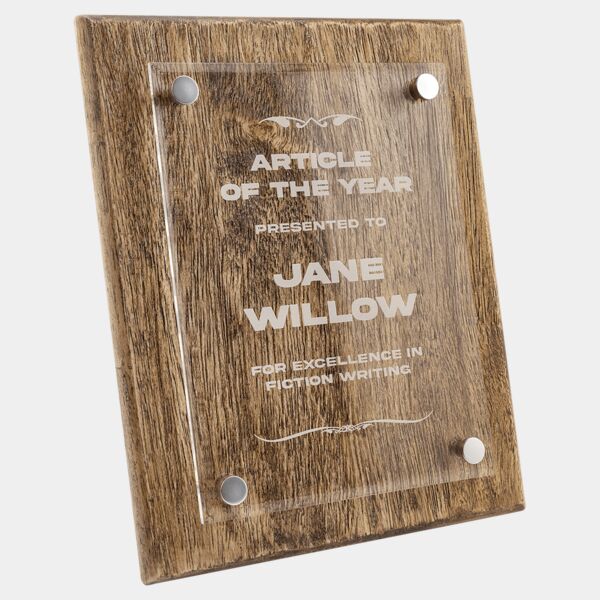 8" x 10" Barnwood Floating Acrylic Plaque Thumbnail