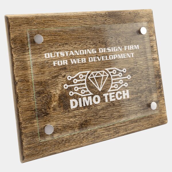 8" x 10" Barnwood Floating Glass Plaque Thumbnail