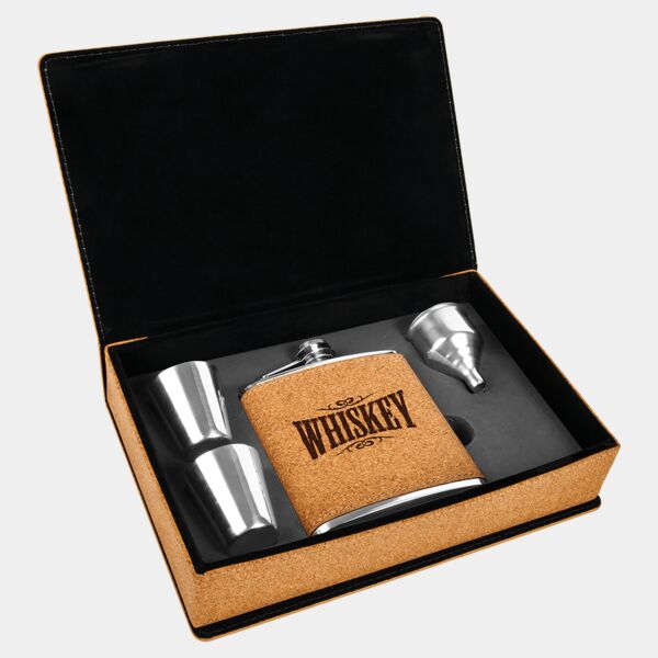 6 oz. Cork Flask Gift Set Thumbnail