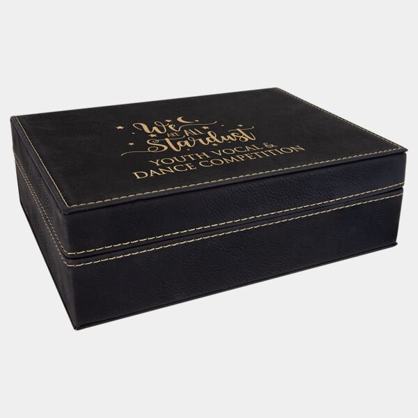 8" x 6 3/8" Laserable Leatherette Premium Gift Box Thumbnail