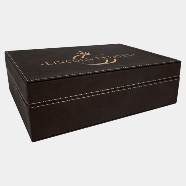 12 1/4" x 8 1/4" Laserable Leatherette Premium Gift Box Thumbnail