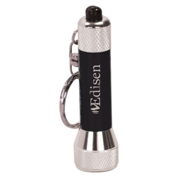 2 3/4" 5-LED Laserable Flashlight with Keychain Thumbnail