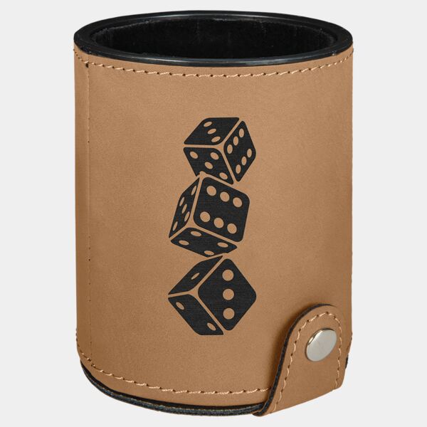 Laserable Leatherette Dice Cup with 5 Dice Thumbnail
