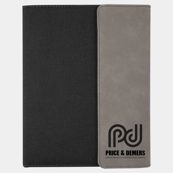 7" x 9" Laserable Leatherette / Canvas Portfolio with Notepad Thumbnail