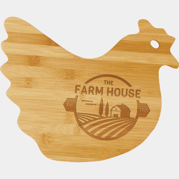 13 1/2" x 10 7/8" Hen Shaped Cutting Board Thumbnail