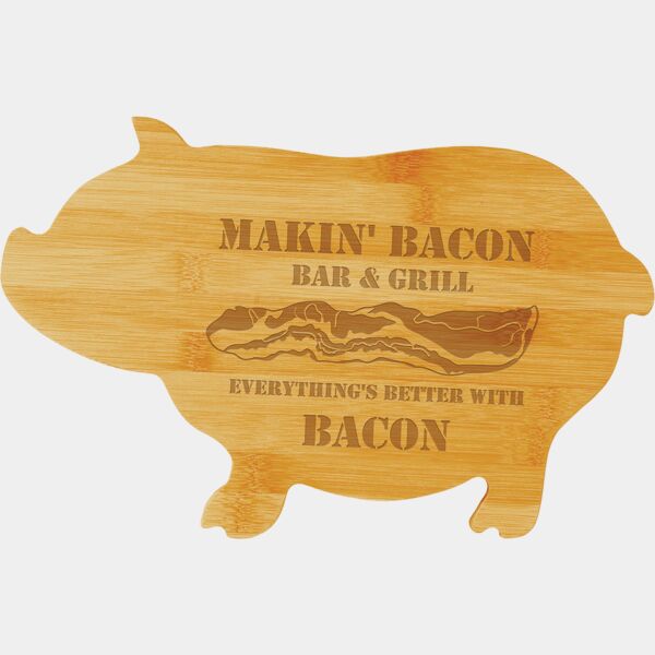13 3/4" x 8 3/4" Pig Shaped Cutting Board Thumbnail