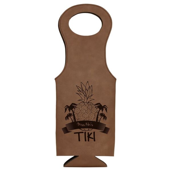 Laserable Leatherette Wine Bag Thumbnail