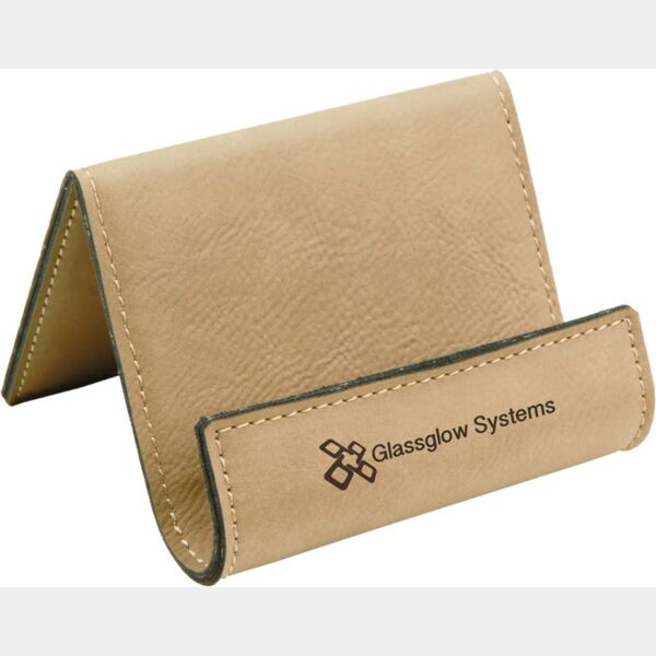 3 1/2" x 2 1/2" Laserable Leatherette Holder Easel Thumbnail