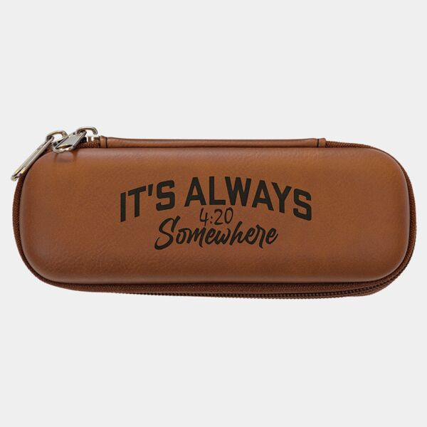 7" x 2 1/2" x 1 3/4" Leatherette Smoke Case Thumbnail