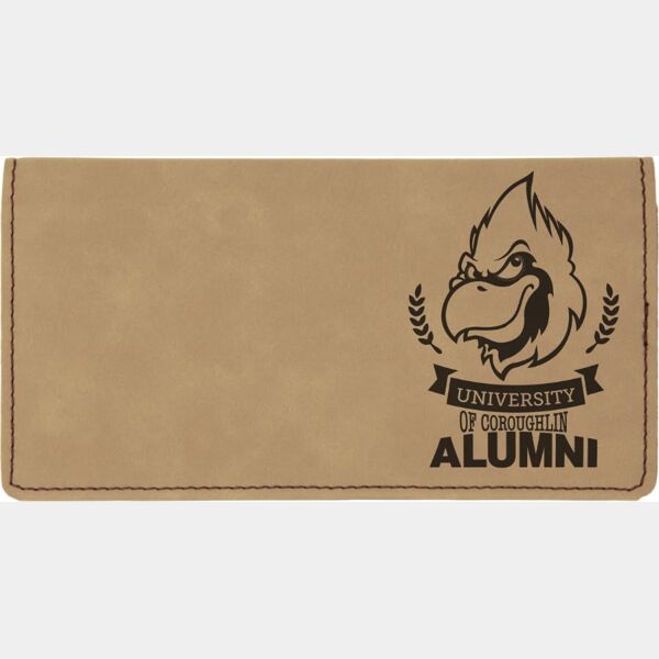 6 3/4" x 3 1/2" Laserable Leatherette Checkbook Cover Thumbnail