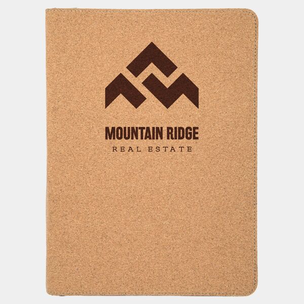 9 1/2" x 12" Cork with Zipper Portfolio with Notepad Thumbnail