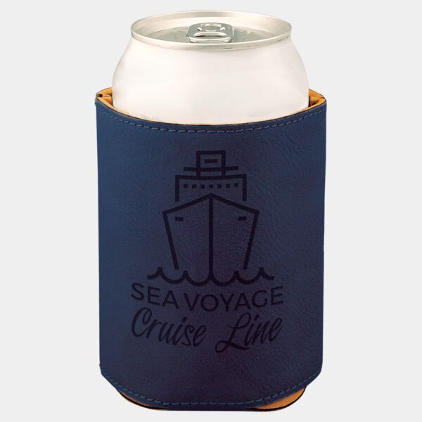 3 3/4" / Laserable Leatherette Beverage Holder Thumbnail