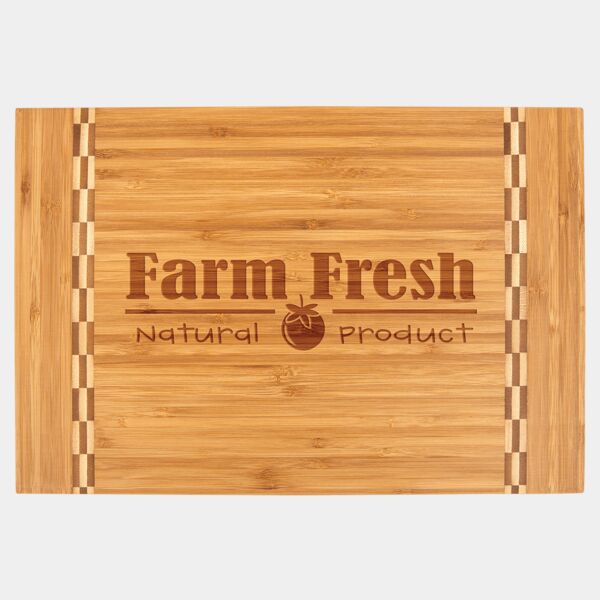 15" x 10 1/4" Cutting Board with Butcher Block Inlay Thumbnail