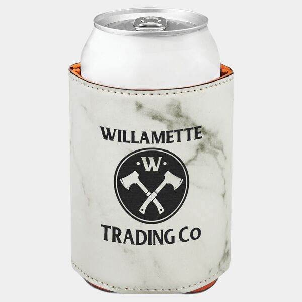3 3/4" Marble Laserable Leatherette Beverage Holder Thumbnail