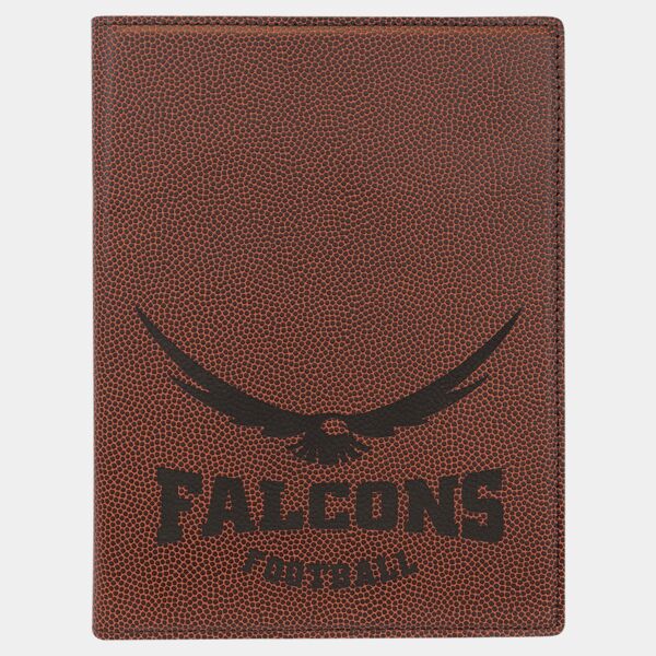 7" x 9" Football Laserable Leatherette Small Portfolio with Notepad Thumbnail