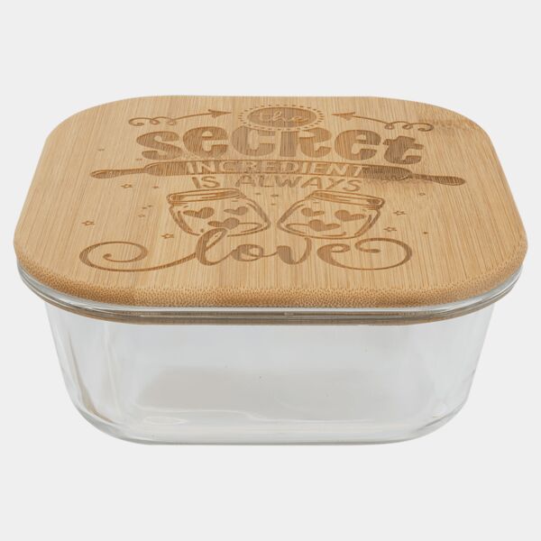 27 oz. Square Glass Container with Lid Thumbnail