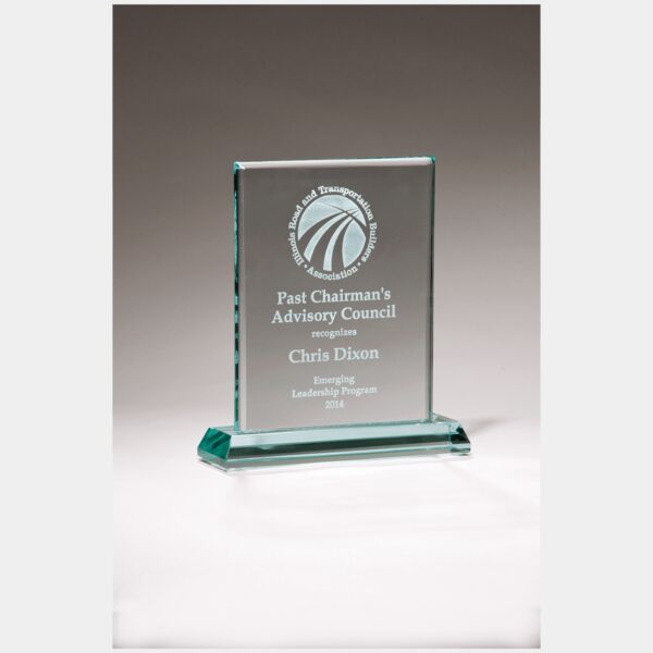 5" x 6" Premium Series Jade Glass Award Thumbnail