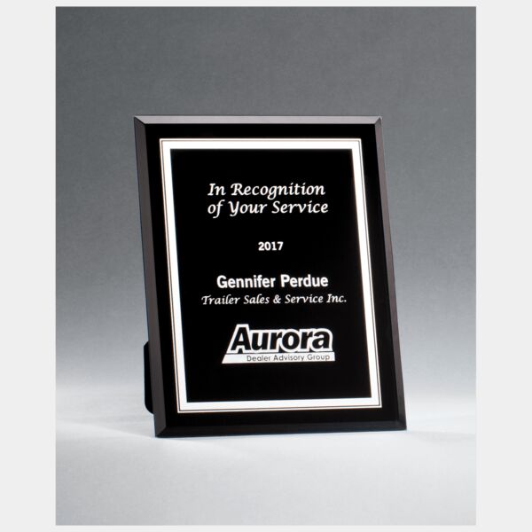 7" x 9" Glass Plaque with Border and Easel Back Thumbnail