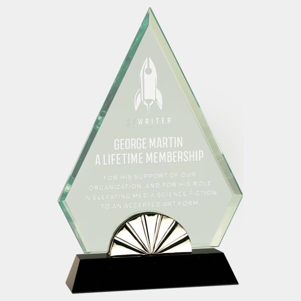 9 3/4" Diamond Horizon Glass with Base Thumbnail