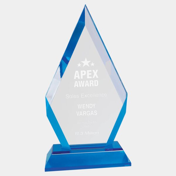 8" Frosted Base Diamond Impress Acrylic Thumbnail