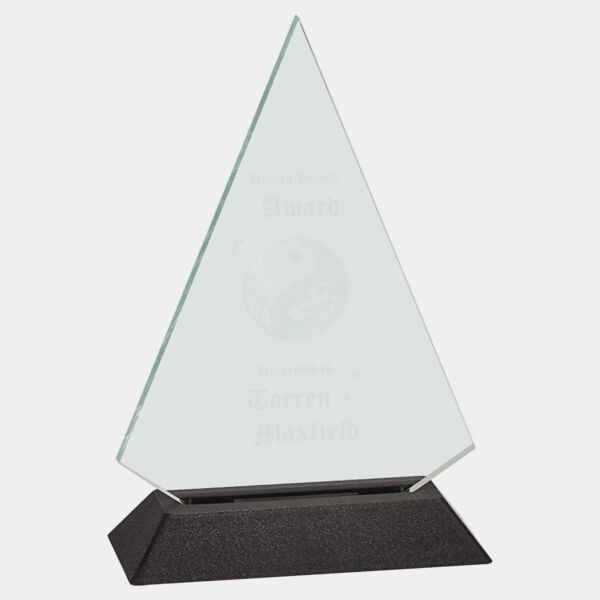 4 1/2" x 6" Jade Triangle Pop-In Acrylic (Base not included) Thumbnail