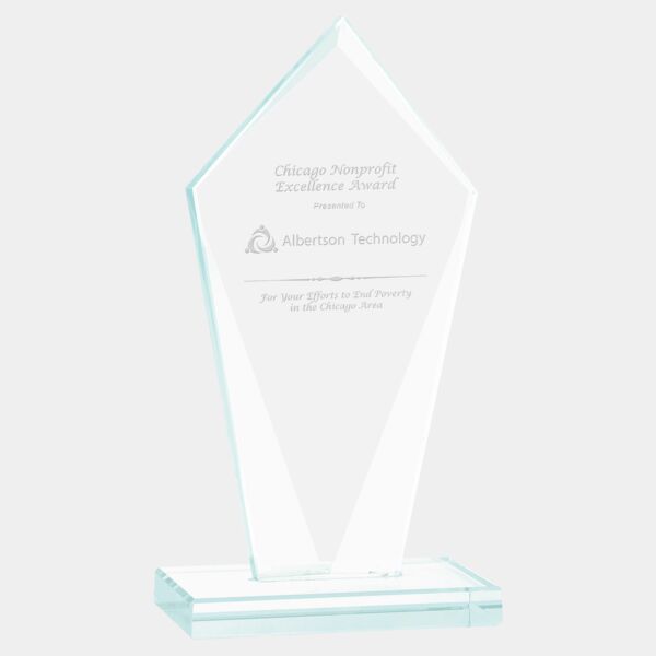 6 3/4" Diamond Jade Glass Award Thumbnail