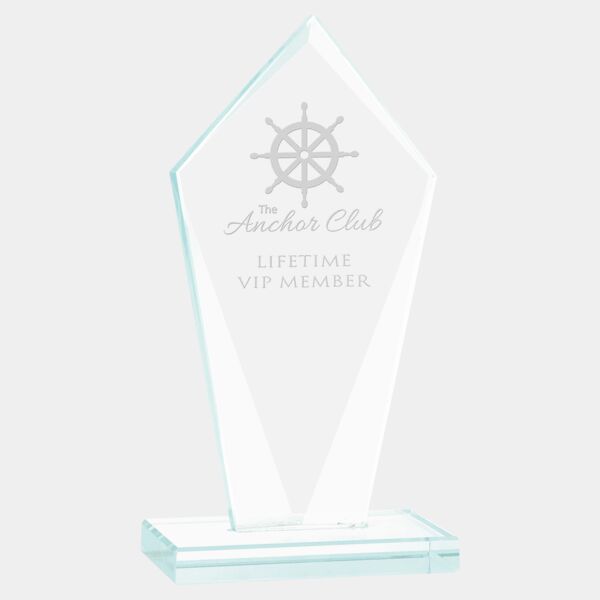 8 1/2" Diamond Jade Glass Award Thumbnail